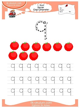 Çocuklar İçin Çizgi Çalışma Sayfaları 
